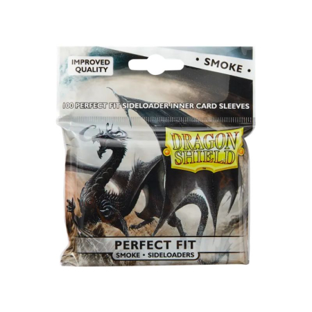 Accesorii - Dragon Shield Standard Perfect Fit Sideloading Sleeves - Clear/Smoke 63x88mm (100 buc)