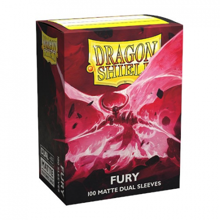 Sleeves - Dragon Shield Standard Sleeves - Dual Matte Fury Alaric, Crimson King 63.5x88.9mm (100 Sleeves)