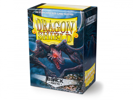 Accesorii - Standard Sleeves: Matte Black 63x88mm (100 buc) - Dragon Shield