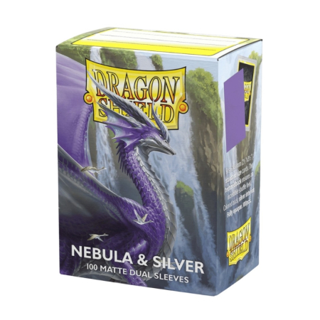 Sleeves - Dragon Shield Standard Sleeves - Matte Dual Nebula & Silver 63x88mm (100 buc)
