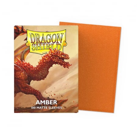 Sleeves - Dragon Shield Standard Sleeves - Sparkly Matte Amber 63x88mm (100 buc)