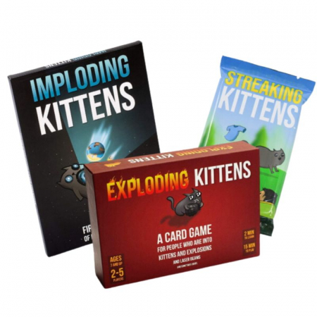 Pachete promoționale - Exploding Kittens joc de baza + Imploding + Streaking - Promo Pack