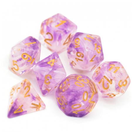 Zaruri - Foam Brain Dice Evening Fog RPG Dice Set (7 dice)