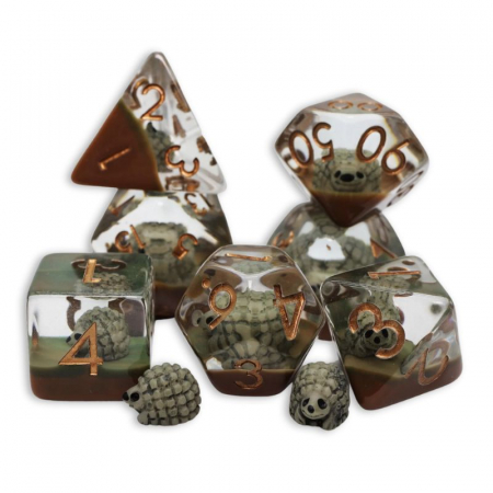 Zaruri - Foam Brain Dice Hedgehog RPG Dice Set (7 dice)