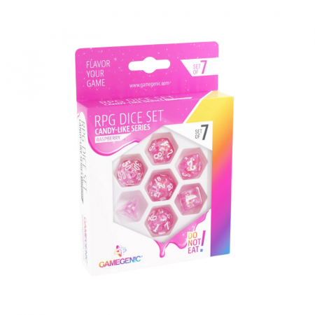 Zaruri - Gamegenic Candy-like Series Rasberry RPG Dice Set (7 dice)