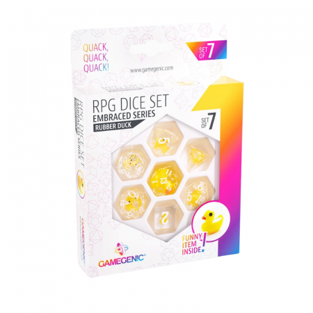 Zaruri - Gamegenic Embraced Series Rubber Duck RPG Dice Set (7 dice)