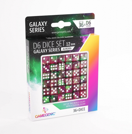 Zaruri - Gamegenic Galaxy Series Aurora Dice Set 12 mm D6 (36 dice)