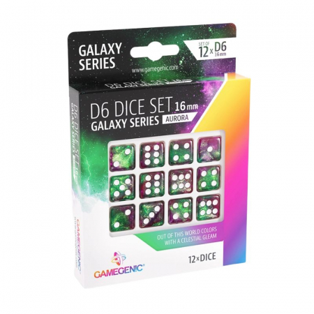 Zaruri - Gamegenic Galaxy Series Aurora Dice Set 16 mm D6 (12 dice)