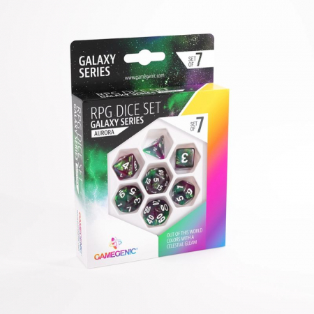 Zaruri - Gamegenic Galaxy Series Aurora RPG Dice Set (7 dice)