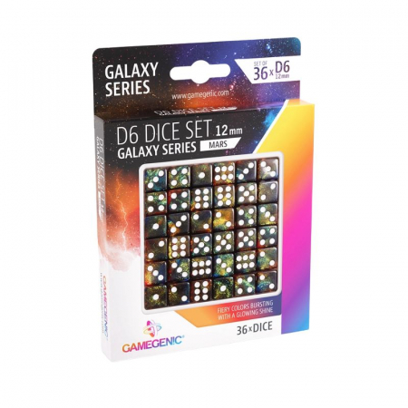 Zaruri - Gamegenic Galaxy Series Mars Dice Set 12 mm D6 (36 dice)