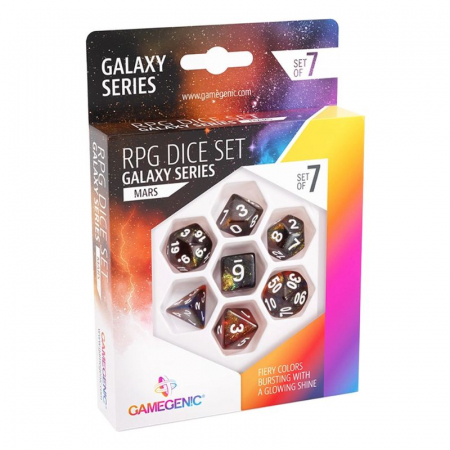 Zaruri - Gamegenic Galaxy Series Mars RPG Dice Set (7 dice)