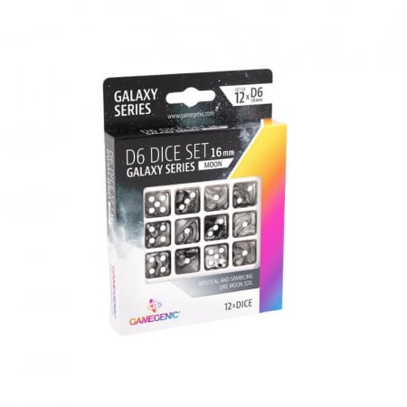 Zaruri - Gamegenic Galaxy Series Moon Dice Set 16 mm D6 (12 dice)
