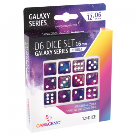 Zaruri - Gamegenic Galaxy Series Nebula Dice Set 16 mm D6 (12 dice)
