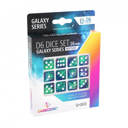 Zaruri - Gamegenic Galaxy Series Neptune Dice Set 16 mm D6 (12 dice)