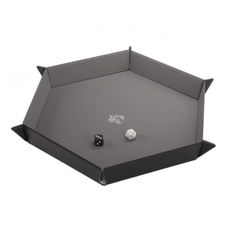 Accesorii - Gamegenic - Magnetic Dice Tray Hexagonal Black/Gray