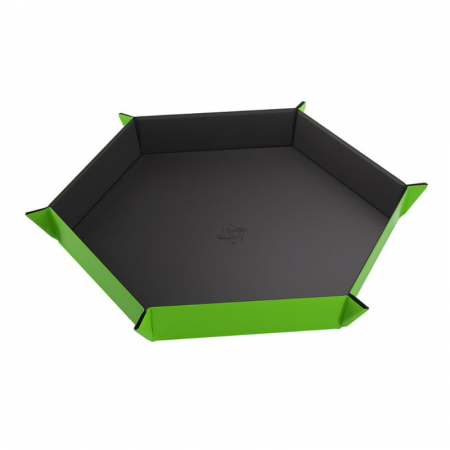 Gamegenic - Magnetic Dice Tray Hexagonal Black/Green [1]