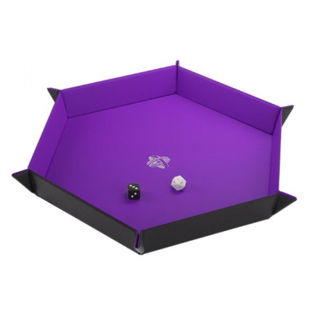 Accesorii - Gamegenic - Magnetic Dice Tray Hexagonal Black/Purple