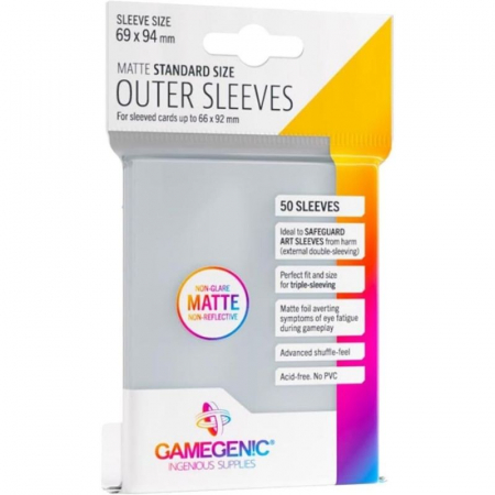 Accesorii - Gamegenic Standard Outer Sleeves - Matte Standard Size 69x94mm (50 buc)