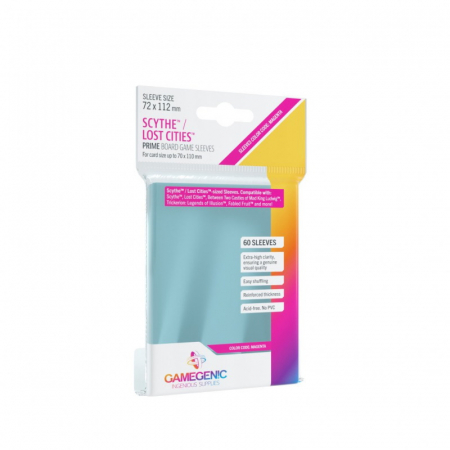 Sleeves - Gamegenic Scythe and/or Lost Cities Sleeves - Prime Clear 70x110mm (60 buc)
