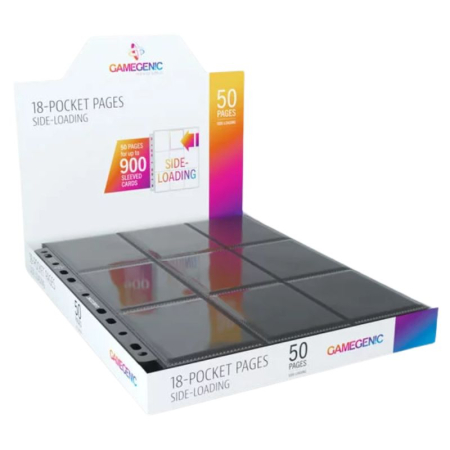 Accesorii - Gamegenic - Sideloading 18-Pocket Pages Black (50 buc)