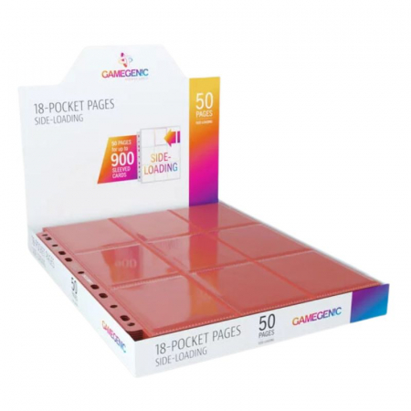 Albume & pagini - Gamegenic - Sideloading 18-Pocket Pages Red (50 buc)