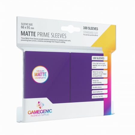 Accesorii - Gamegenic Standard Sleeves - Matte Prime Purple 64x89mm (100 buc)