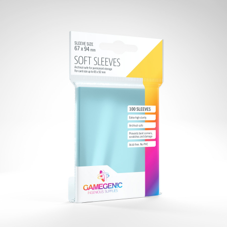 Accesorii - Gamegenic Soft Sleeves - Clear 65x92mm (100 buc)
