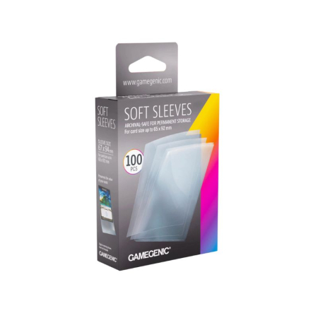 Sleeves - Gamegenic Soft Sleeves - Clear 65x92mm (100 buc)