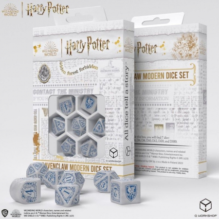 Harry Potter Modern Dice Set - Ravenclaw White (7 dice) [1]