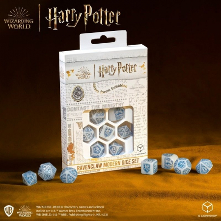 Harry Potter Modern Dice Set - Ravenclaw White (7 dice) [4]