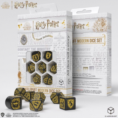 Harry Potter Modern Dice Set - Hufflepuff Black (7 dice) [1]