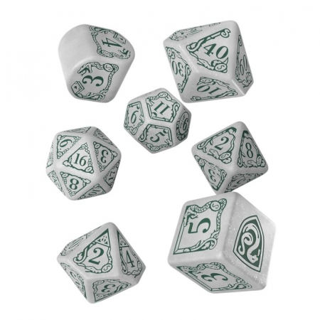 Zaruri - Q-Workshop - Harry Potter Modern Dice Set - Slytherin White (7 dice)