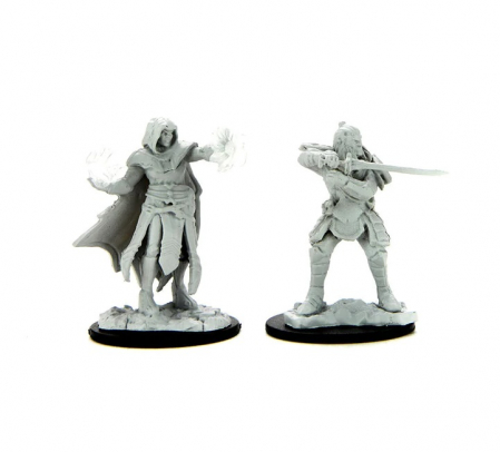 RPG - Hobgoblin Fighter Male & Hobgoblin Wizard Female - D&D Nolzur's Marvelous Miniatures (W15)