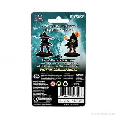 Hobgoblin Fighter Male & Hobgoblin Wizard Female - D&D Nolzur's Marvelous Miniatures (W15) [2]