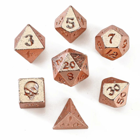 Hymgho Unseeli Tiny Dice Set in Potion Bottle Rose Gold (7 dice) [1]
