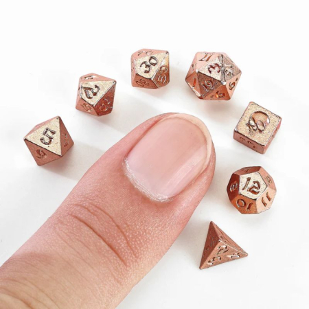 Hymgho Unseeli Tiny Dice Set in Potion Bottle Rose Gold (7 dice) [2]