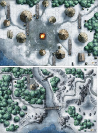 RPG - Icewind Dale Encounter Map Set - (2x 20'x30') - Gale Force Nine