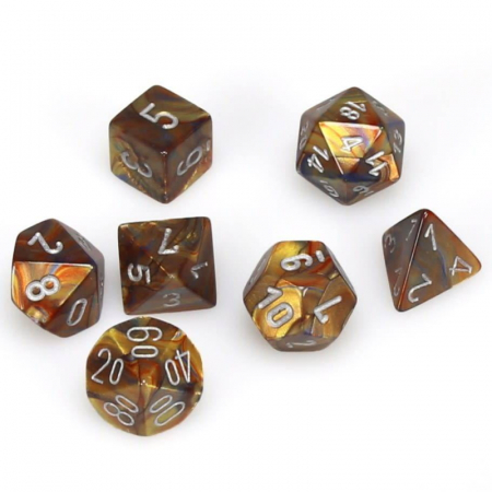 Zaruri - Chessex Lustrous Dice Set Gold/silver (7 dice)