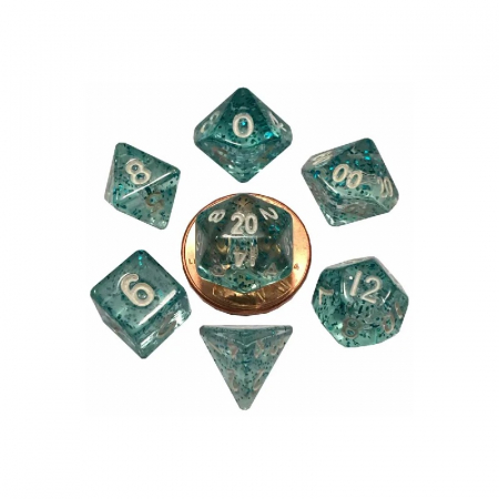 Accesorii - Mini Polyhedral Dice Set 10mm: Ethereal Light Blue