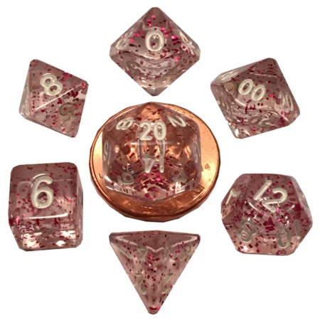 Accesorii - Mini Polyhedral Dice Set 10mm: Ethereal Light Purple