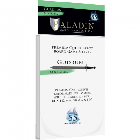 Precomenzi - Paladin Gudrun Queen Tarot Sleeves - Clear 61x112mm (55 buc)