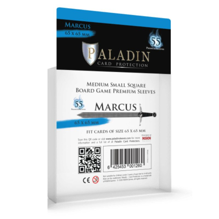Paladin Marcus Sleeves - Premium Medium Small Square 65x65 mm (55 buc) [1]