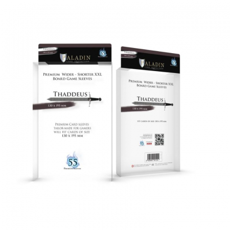 Sleeves - Paladin Thaddeus Sleeves - Premium Wider Shorter XXL Oversized 130×195mm (55 buc)