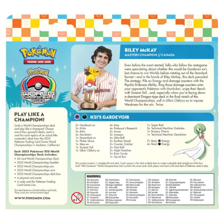 Pokemon - 2025 World Championships Deck - Riley McKay Gardevoir ex - EN [1]