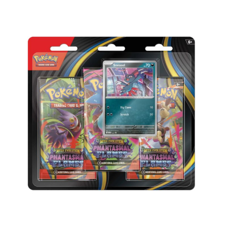Pokemon - Pokemon - Mega Evolution Phantasmal Flames - 3 Pack Blister - Sneasel - EN