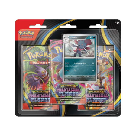 Pokemon - Pokemon - Mega Evolution Phantasmal Flames - 3 Pack Blister - Weavile - EN