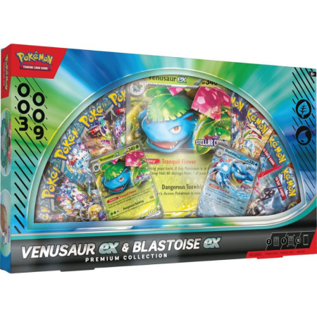 Precomenzi - Pokemon TCG - Stellar Crown -  Venusaur ex and Blastoise ex Premium Collection - EN