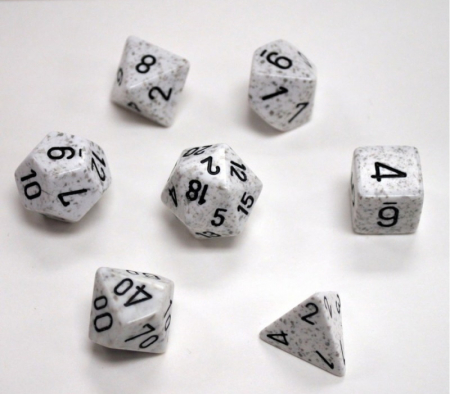 Zaruri - Chessex Speckled Polyhedral Dice Set Arctic Camo (7 dice)