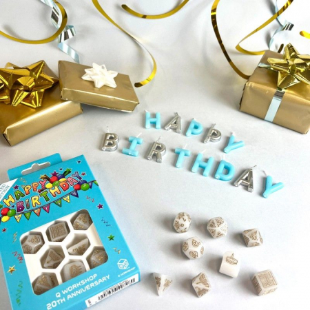 Q Workshop 20 Years: Happy Birthday Dice Set (8 dice) [1]