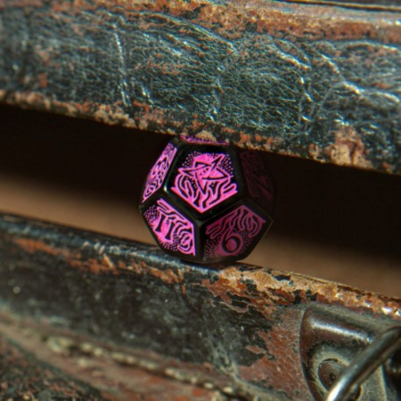 Q-Workshop Black & Magenta Dice Set - Call of Cthulhu 7th Edition (7 dice) [3]